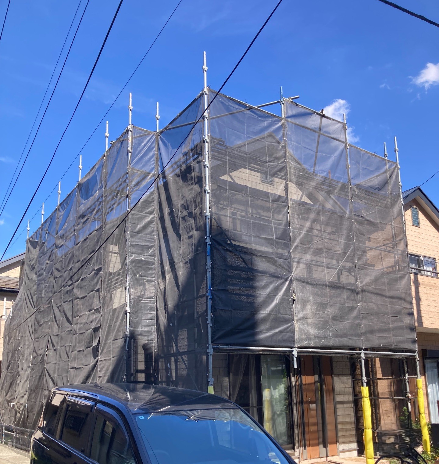 【足場】相模原市緑区橋本台にて仮設工事